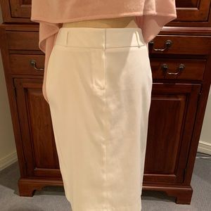 Brooks Brothers Stretch White Pencil Skirt